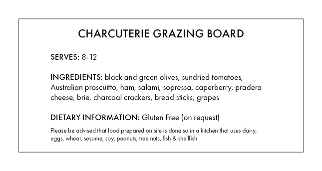 Charcuterie Grazing Board - Large