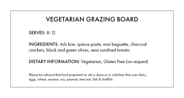 Vegetarian Grazing Board - Large